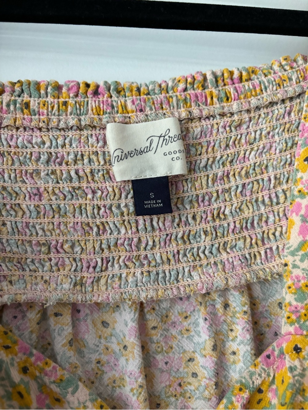 Universal Thread Yellow Floral Ruffle-Shoulder Sundress S - Picture 2 of 7